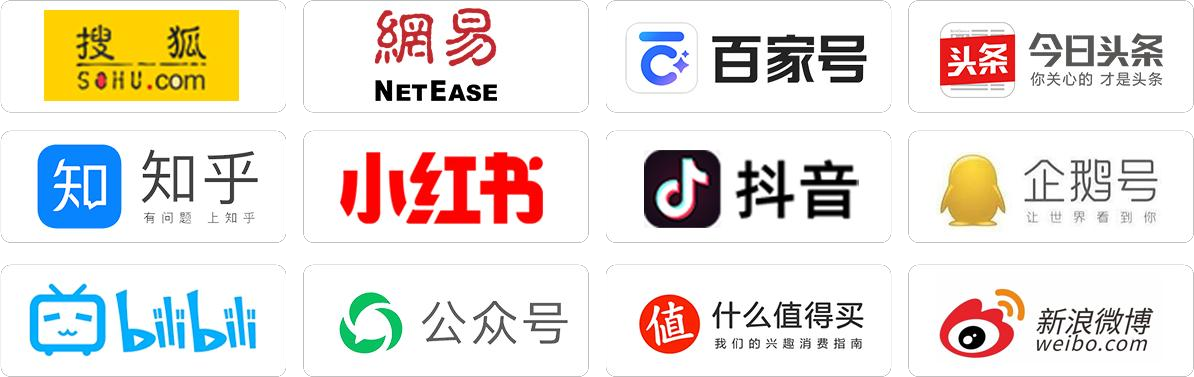 主流媒体logo列表:人民网、新华网、央视网、光明网、澎湃新闻、36氪等